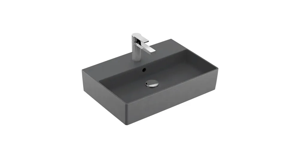 Csak ma Villeroy & Boch Memento 2.0 60 x 42 cm-es mosdó 1 csaplyukkal Graphite CeramicPlus felülettel - 4A2260I4
