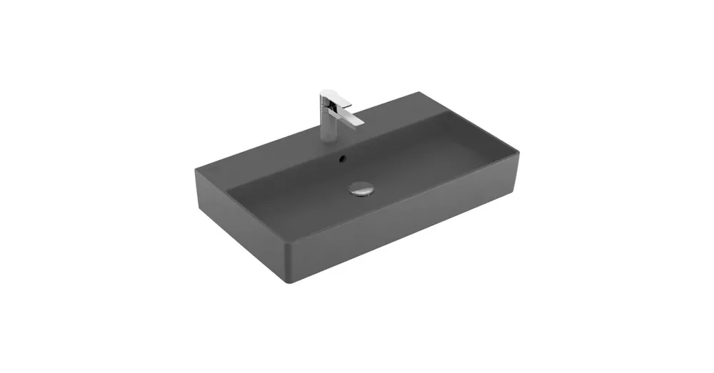 Utolsó esély Villeroy & Boch Memento 2.0 80 x 47 cm-es mosdó 1 csaplyukkal Graphite CeramicPlus felülettel - 4A228GI4