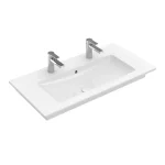 Újdonság Villeroy & Boch Venticello 100 x 50 cm-es beépíthető mosdó 2 csaplyukkal CeramicPlus felülettel - 4104AKR1