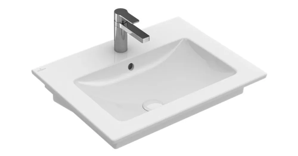 Szezonális akció Villeroy & Boch Venticello 60 x 50 cm-es mosdó 1 csaplyukkal Stone White CeramicPlus felülettel - 4124G6RW