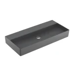 Villeroy & Boch Memento 2.0 100 x 47 cm-es mosdó csaplyuk és túlfolyó nélkül Graphite CeramicPlus felülettel - 4A221FI4 Biztonságos fizetés