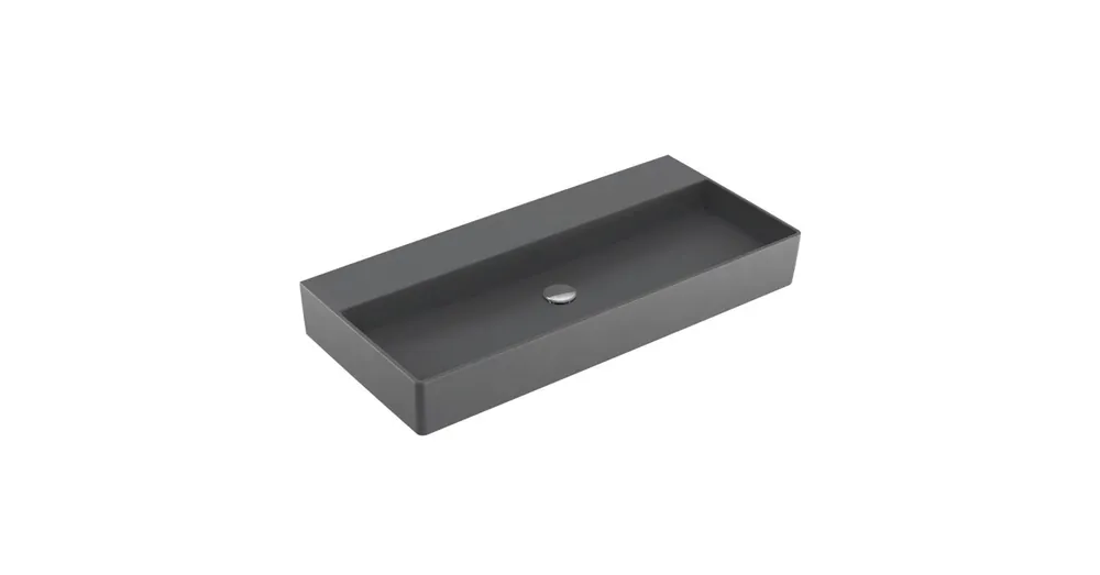 Villeroy & Boch Memento 2.0 100 x 47 cm-es mosdó csaplyuk és túlfolyó nélkül Graphite CeramicPlus felülettel - 4A221FI4 Biztonságos fizetés
