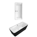 Villeroy & Boch Squaro Edge 12 1800 x 800 mm-es szabadon álló kád Stone White, Colour on Demand - UBQ180SQE7PDBCV-RW Biztonságos fizetés