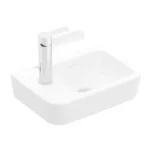 Gyors szállítás Villeroy & Boch O.Novo 36 x 25 cm-es kézmosó csaplyuk a bal oldalon CeramicPlus felülettel túlfolyó nélkül - 434237R1