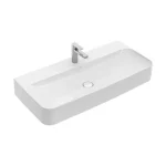 Villeroy & Boch Finion 100 x 47 cm-es mosdó 1 csaplyukkal CeramicPlus felülettel túlfolyó nélkül - 4168A2R1 Árcsökkenés