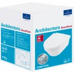 Villeroy & Boch Architectura falra szerelhető perem nélküli DirectFlush wc, ülőkével, kombipack CeramicPlus felülettel - 4694HRR1 Utolsó esély