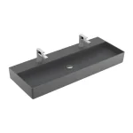 Villeroy & Boch Memento 2.0 120 x 47 cm-es mosdó 2 csaplyukkal Graphite CeramicPlus felülettel túlfolyó nélkül - 4A22CGI4 Nézd meg most