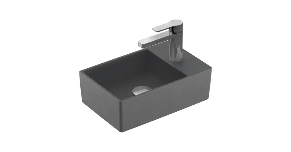 Villeroy & Boch Memento 2.0 40 x 26 cm-es kézmosó 1 csaplyukkal Graphite CeramicPlus felülettel - 43234GI4 Bestseller