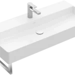 Ne maradj le Villeroy & Boch Memento 2.0 100 x 47 cm-es mosdó 1 csaplyukkal Stone White CeramicPlus felülettel - 4A22A5RW