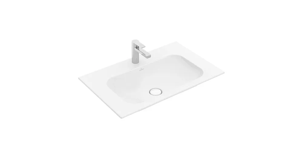 Villeroy & Boch Finion 100 x 50 cm-es beépíthető mosdó 1 csaplyukkal CeramicPlus felülettel túlfolyó nélkül - 4164A2R1 Prémium