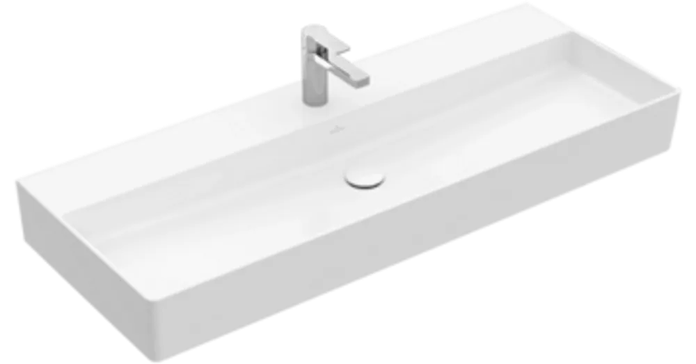 Biztonságos fizetés Villeroy & Boch Memento 2.0 120 x 47 cm-es mosdó 1 csaplyukkal túlfolyó nélkül - 4A22CH01
