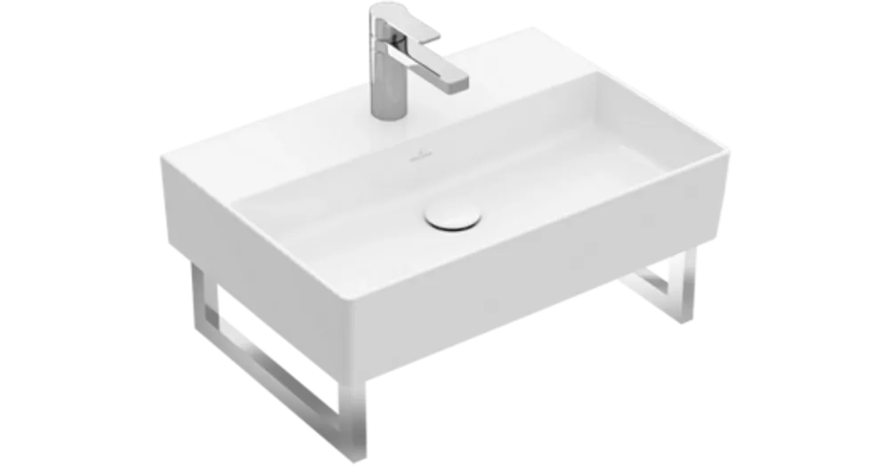 Villeroy & Boch Memento 2.0 50 x 42 cm-es mosdó 1 csaplyukkal Stone White CeramicPlus felülettel - 4A2250RW Expressz kézbesítés