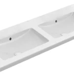 Szuper ajánlat Villeroy & Boch Venticello 130 x 50 cm-es beépíthető dupla mosdó csaplyuk nélkül CeramicPlus felülettel - 4111DJR1
