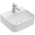 Villeroy & Boch Finion 43 x 39 cm-es kézmosó Stone White CeramicPlus felülettel túlfolyó nélkül - 43644LRW Expressz kézbesítés