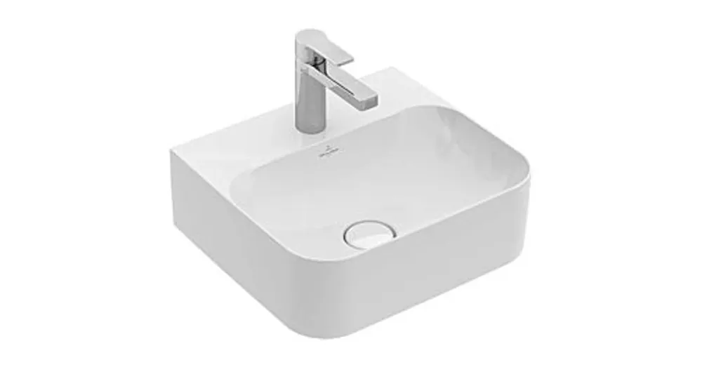 Villeroy & Boch Finion 43 x 39 cm-es kézmosó Stone White CeramicPlus felülettel túlfolyó nélkül - 43644LRW Expressz kézbesítés