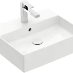 Villeroy & Boch Memento 2.0 60 x 42 cm-es mosdó 1 csaplyukkal Stone White CeramicPlus felülettel túlfolyó nélkül - 4A2261RW Szuper akció