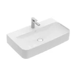 Villeroy & Boch Finion 80 x 47 cm-es mosdó 1 csaplyukkal Stone White CeramicPlus felülettel rejtett ViFlow túlfolyóval - 41688CRW Expressz kézbesítés