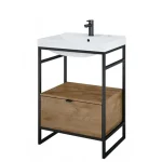 Arezzo NEBO alsószekrény 60 cm-es, 1 fiókkal, canela tölgy, matt fekete AR-168431SET Vedd meg online