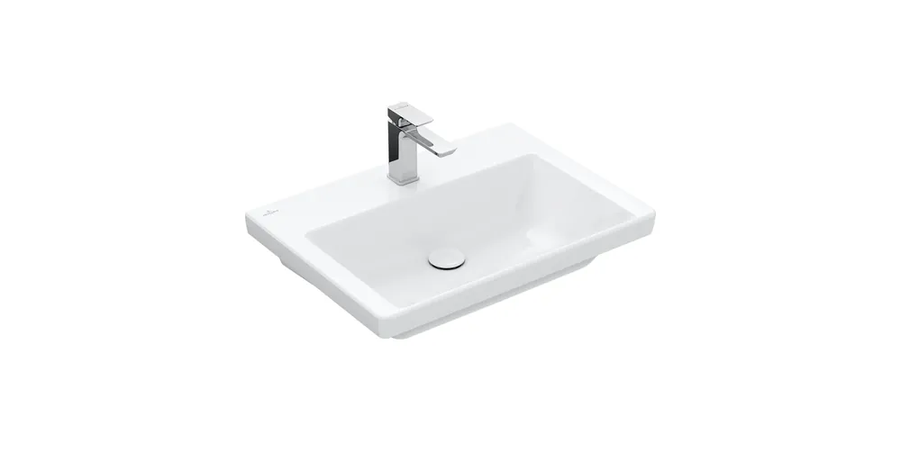 Legkelendőbb Villeroy & Boch Subway 3.0 Beépíthető mosdó Fehér Alpin CeramicPlus felülettel 4A7066R1