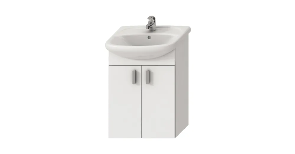 Olcsóbb JIKA LYRA PACK NEW mosdószekrény, 53 cm-es mosdóval együtt, 2 ajtóval H4519514323001