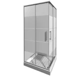 Gyors kiszállítás JIKA LYRA PLUS szögletes zuhanykabin, 90x90 cm, csíkos üveg H2513820006651