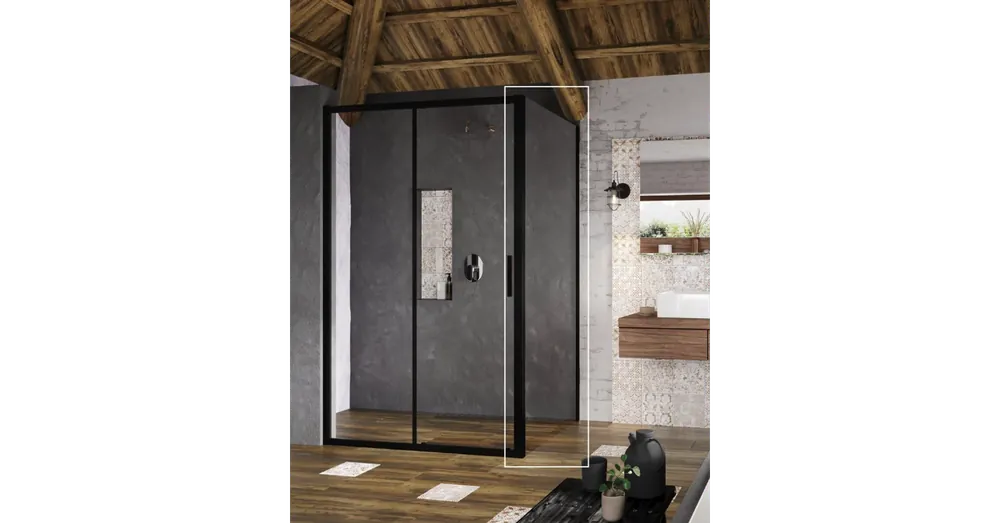 Ravak Blix Slim Fix zuhanyfal BLSPS-90 fekete +Transparent X9BM70300Z1 Ne maradj le
