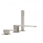 Tres Cuadro Exclusive kádperembe építhető egykaros csaptelep 180 mm-es kifolyóval acél 00616105AC Biztonságos fizetés