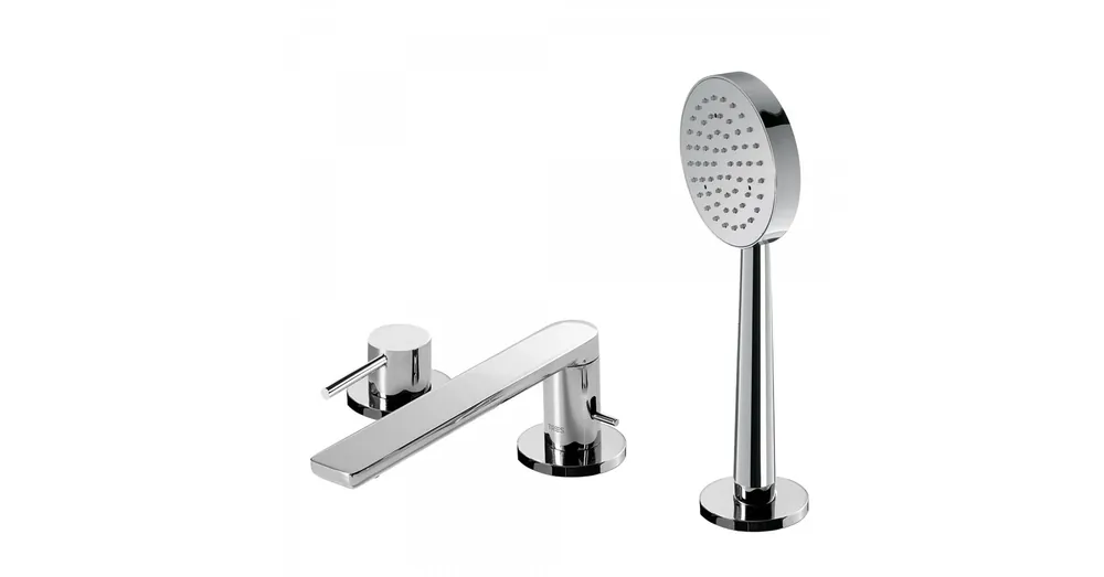 Tres Alplus kádperembe építhető csaptelep kézi zuhannyal 180 mm-es kifolyóval 20316102 Outlet