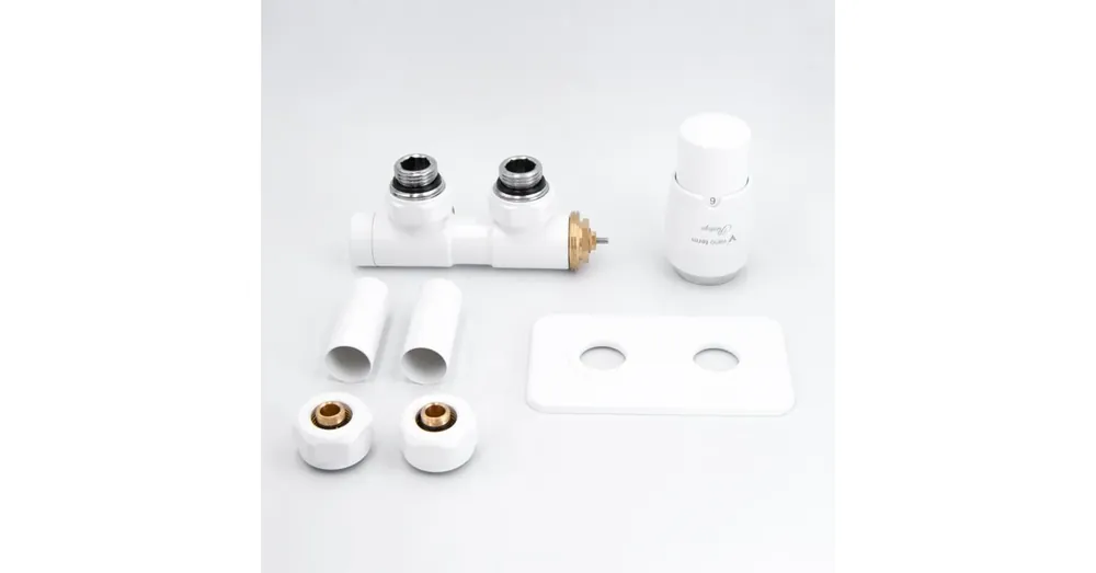 AREZZO design DUOPEX/TWINS radiátor szelep fehér jobb AR-DUOPEX-W-R Árengedmény