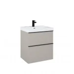 Vedd meg most AREZZO design MONTEREY 60 cm-es alsószekrény 2 fiókkal Matt Beige színben, szifonkivágással AR-168586