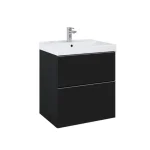 AREZZO design MONTEREY 60 cm-es alsószekrény 2 fiókkal matt fekete színben, szifonkivágással AR-168105 Legnépszerűbb