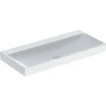 Geberit ONE mosdó függőleges lefolyónyílással, csaplyuk és túlfolyó nélkül, 105x48 cm, KeraTect (505.021.01.4) Árcsökkenés
