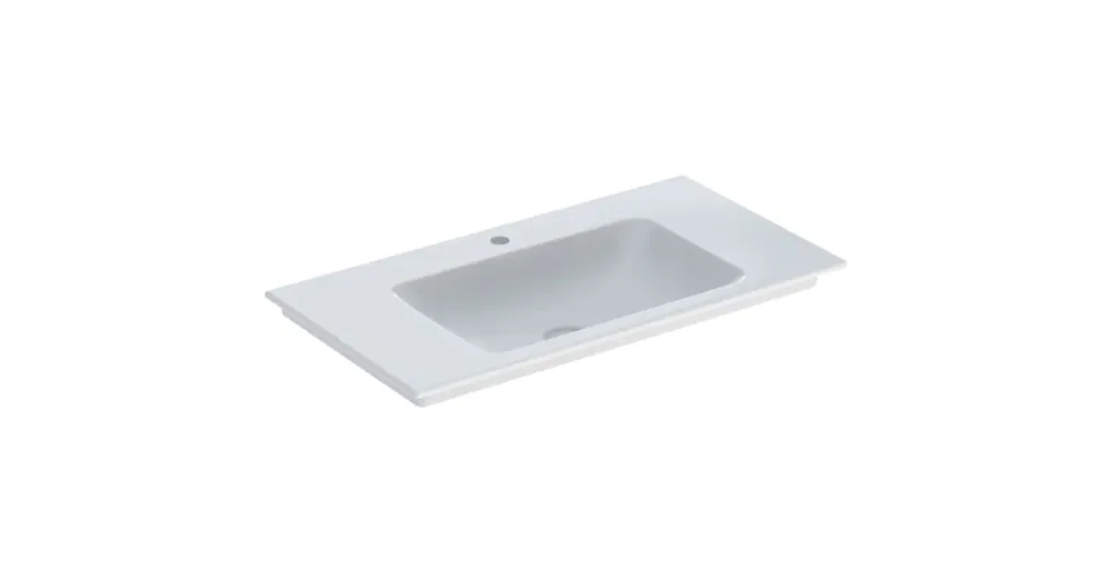 Geberit ONE mosdó alsószekrényhez, függőleges lefolyóval, 90x48cm, csaplyukkal, túlfolyó nélkül, fehér / KeraTect (505.010.01.3) Vedd meg most