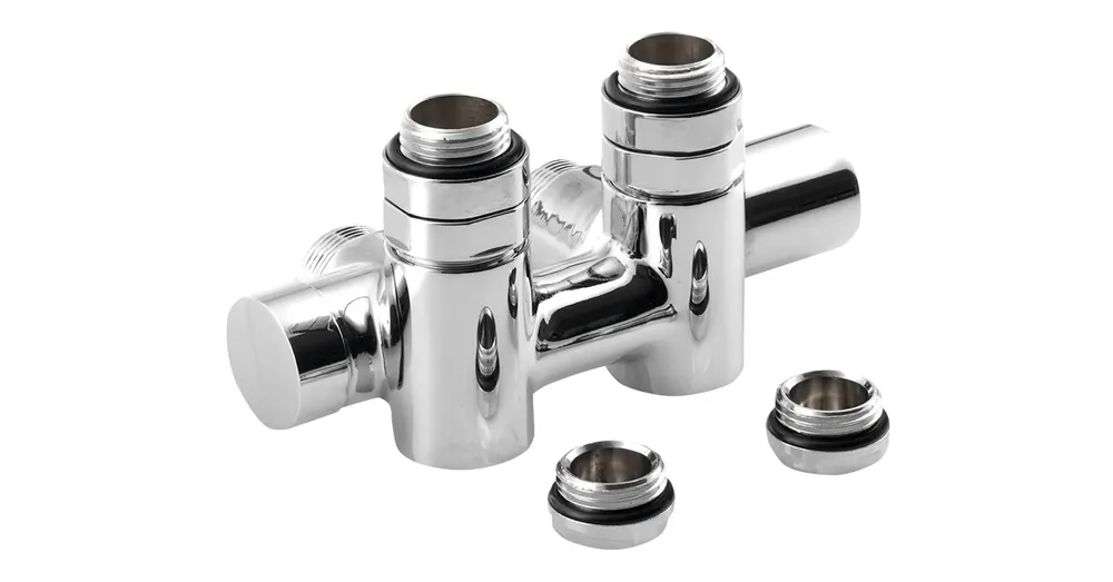 Vedd meg online SAPHO TWIN COMBI csatlakozókészlet radiátorhoz, középső bekötés, 50mm, króm (CP461S)