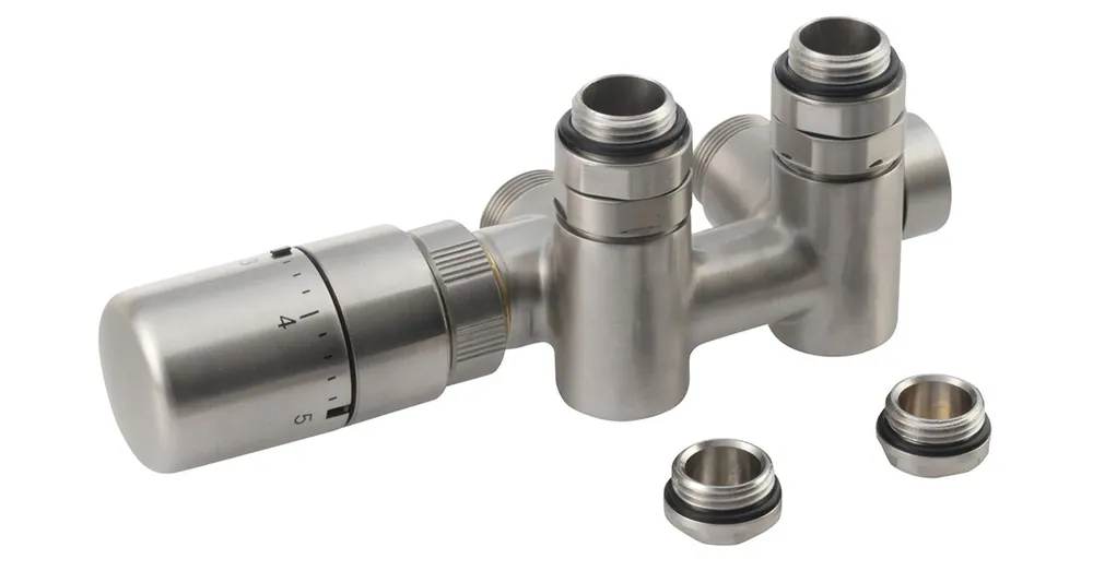 Alacsony ár SAPHO TWIN COMBI TERMO csatlakozó készlet radiátorhoz, szálcsiszolt (CP5512S)