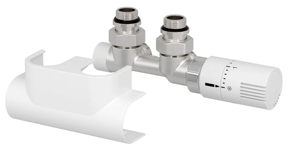 SAPHO AQUALINE TOP 50 csatlakozó készlet, középső bekötéshez, termosztáttal, bekötés:50mm, fehér (CP9720S) Biztonságos fizetés
