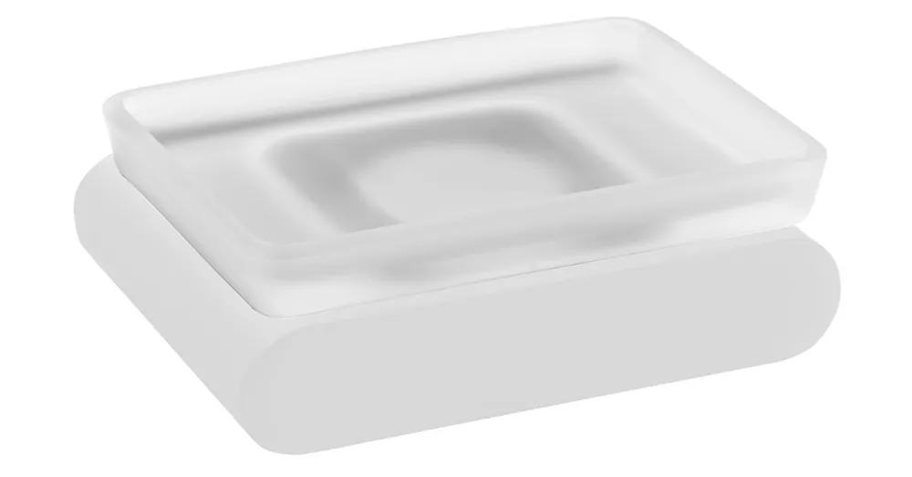 SAPHO FLORI szappantartó, matt fehér/tejüveg (RF002/14) Nézd meg most