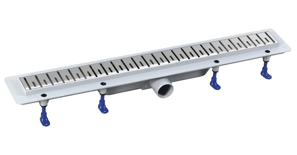 Olcsó SAPHO POLYSAN KLAVER padlóösszefolyó, inox ráccsal, superflow, DN50, 910x122x65mm (73741)