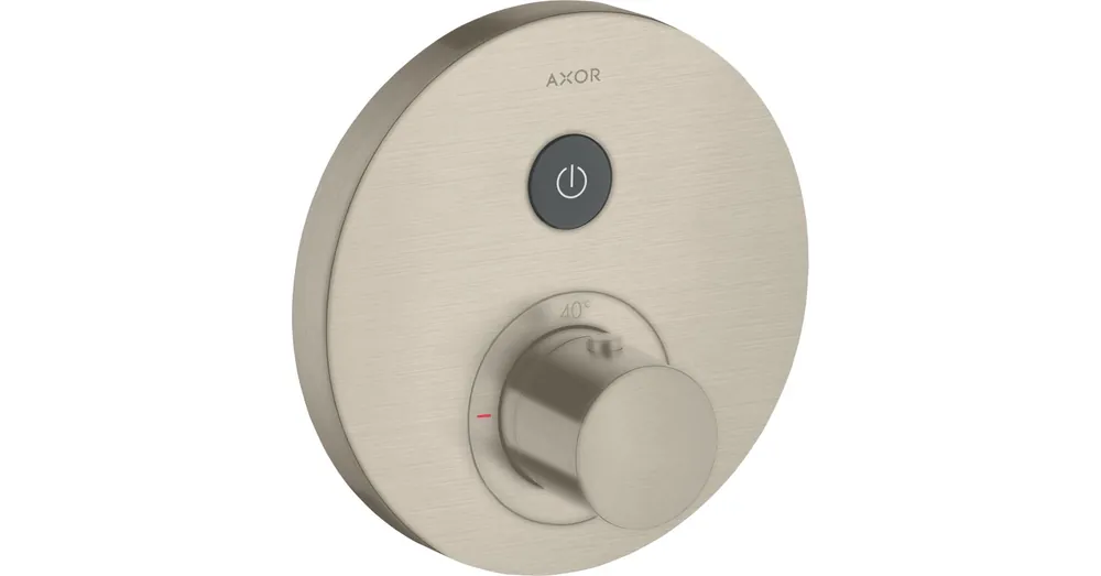Expressz kézbesítés Axor ShowerSelect Round termosztátos falsík alatti csaptelep 1 fogyasztóhoz, szálcsiszolt nikkel, 36722820