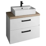 Szuper akció SAPHO AQUALINE VEGA bútorszett, csaptelep nélkül, 72,5x61,4x45cm, fehér (VG073-01)