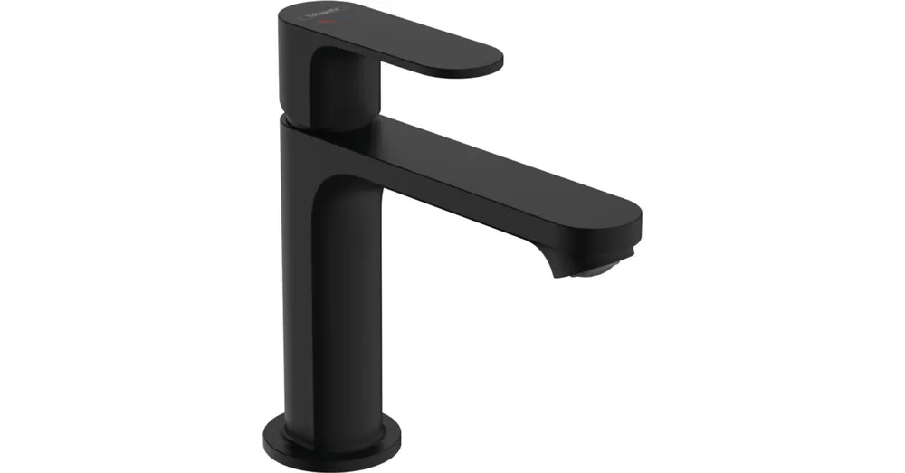 Hansgrohe Rebris S hidegindítású egykaros mosdócsaptelep, EcoSmart+ funkcióval és automata lefolyógarnitúrával, matt fekete 72588670 Árengedmény