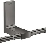 Axor Universal négyszögletes dupla WC papír tartó, polírozott fekete króm 42657330 Prémium