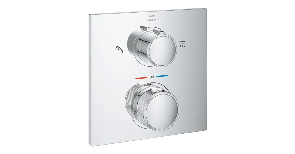 Árcsökkenés Grohe Allure Termosztátos zuhany vezérlő 2 kimenethez, fejzuhany/kézizuhany 29181002