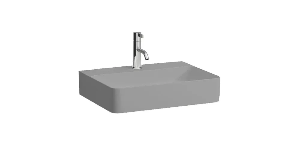 LAUFEN VAL Mosdó, túlfolyónyílás nélkül, egy csaplyukkal, Graphite matt H8102837581111 Árcsökkenés