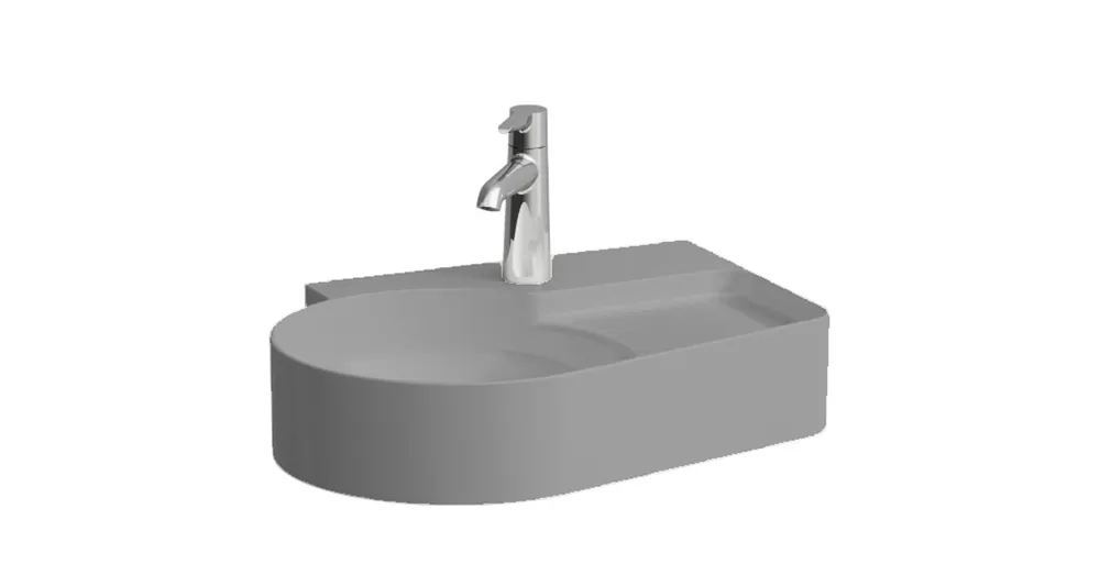Nézd meg most LAUFEN VAL Kézmosó, túlfolyónyílás nélkül, egy csaplyukkal, Graphite matt H8152887581111