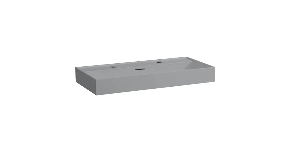 Akciós ár LAUFEN Kartell LAUFEN Mosdótál, alsó felülete csiszolt, két csaplyuk, Graphite matt H8163377581071