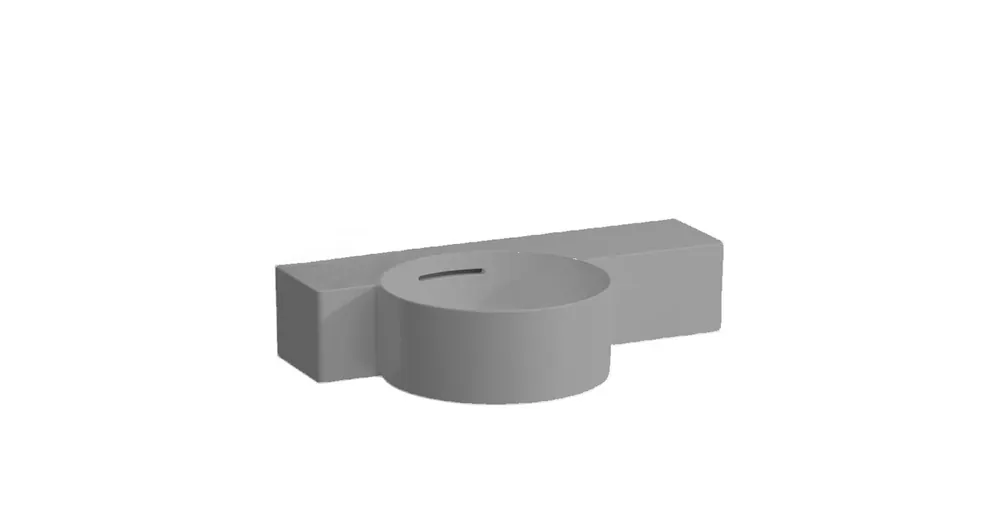 Expressz szállítás LAUFEN VAL Kézmosó, kör alakú, jobb oldali polccal, 430 mm-re vágható, csaplyuk nélkül, Graphite matt H8152837581091