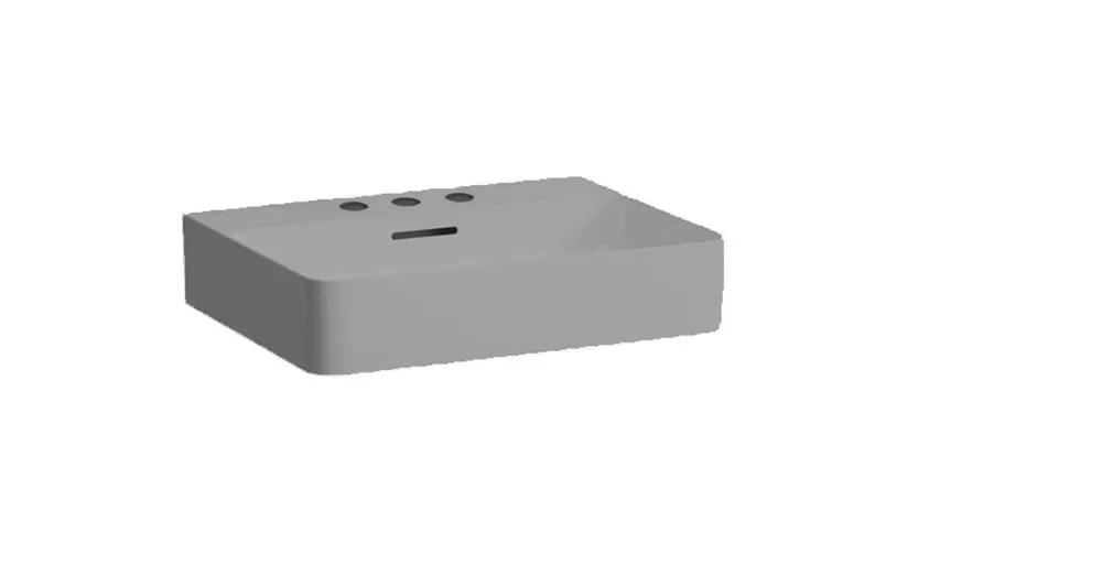 Biztonságos fizetés LAUFEN VAL Mosdótál, alsó felülete csiszolt, 3 csaplyukkal, Graphite matt H8162827581081