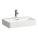 LAUFEN VAL Mosdó tál, csaplyuk paddal, egy csaplyuk, középen, Fehér LCC Active bevonattal H812285A001041 Gyors kiszállítás