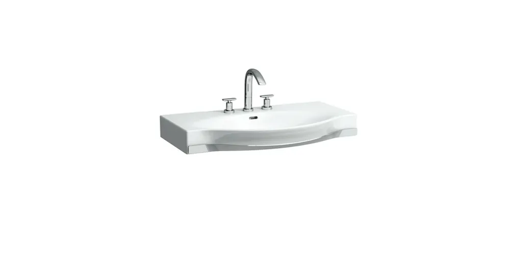 LAUFEN PALACE Ráépíthető mosdó, törölközőtartóval, 3 csaplyukkal, Fehér H8127020001081 Különleges ajánlat